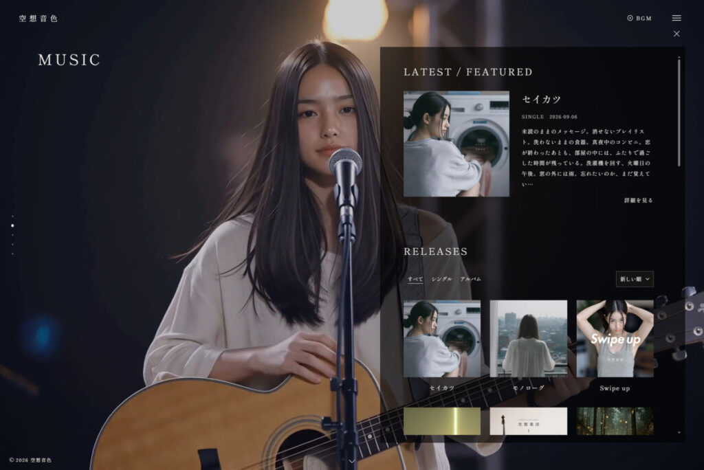 空想音色 オフィシャルウェブサイト-MUSIC